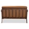 Baxton Studio Bianca Mid-Century Modern Walnut Brown Finished Wood and Tan Faux Leather Effect Loveseat 190-11393-ZORO - alternate 3